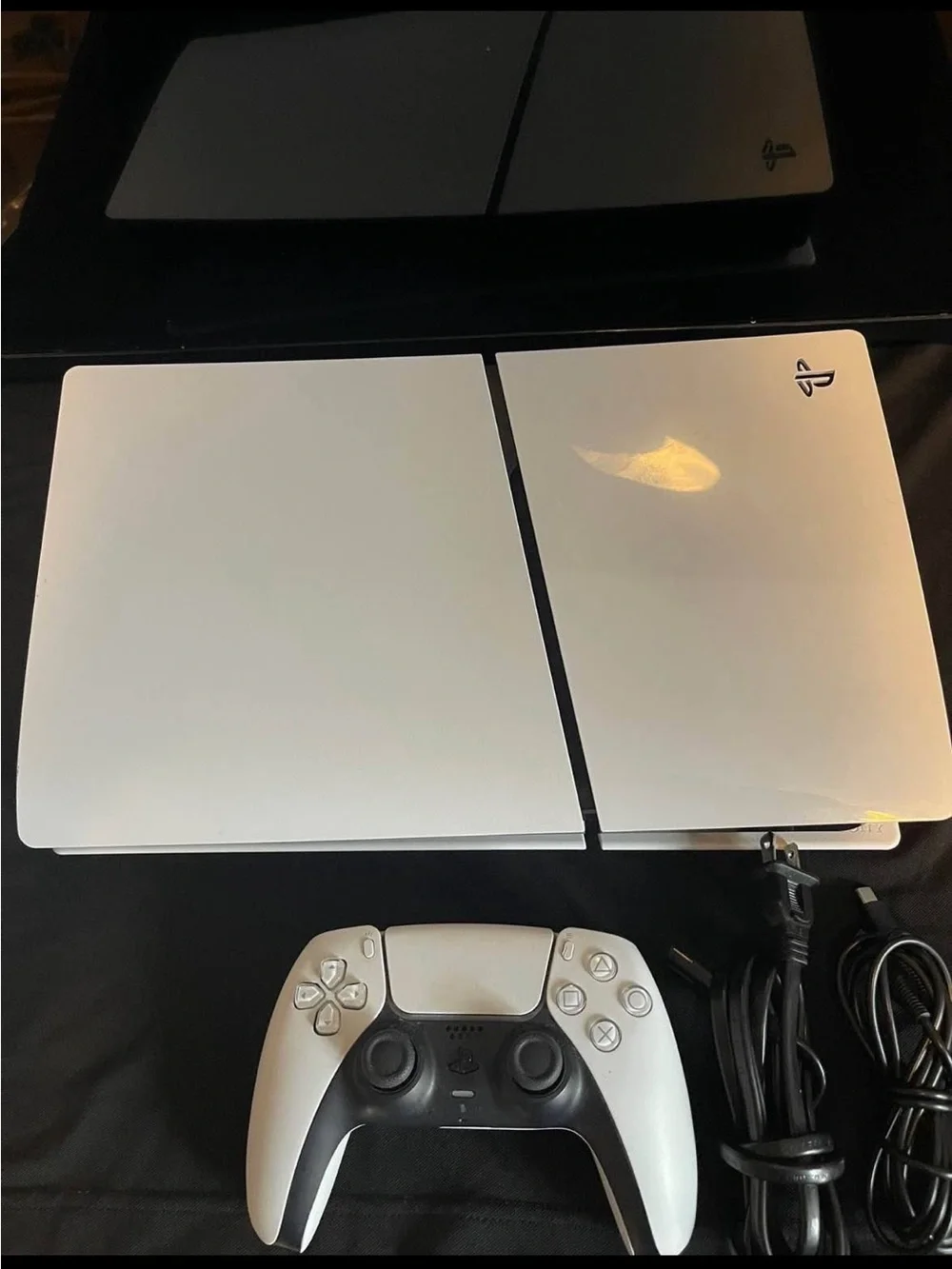 Sony PS5 Console with White DualSense Controller and Cables